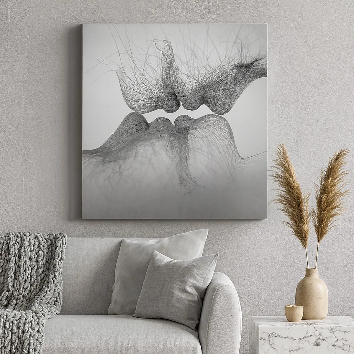 Lærredstryk - Billede på lærred - Vindens kys - 30x30 cm