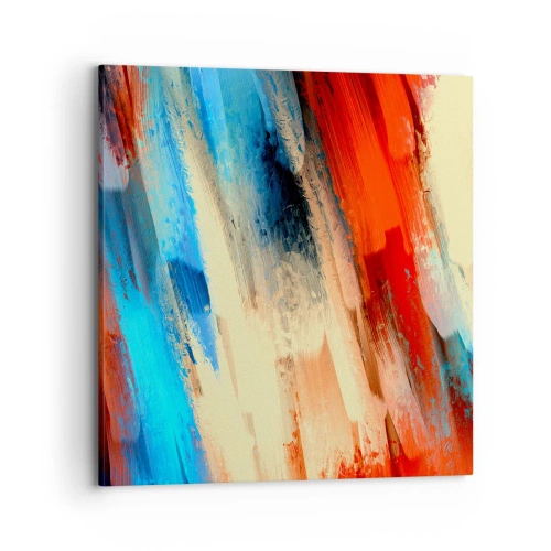 Lærredstryk - Billede på lærred - En kaskade af farver - 70x70 cm