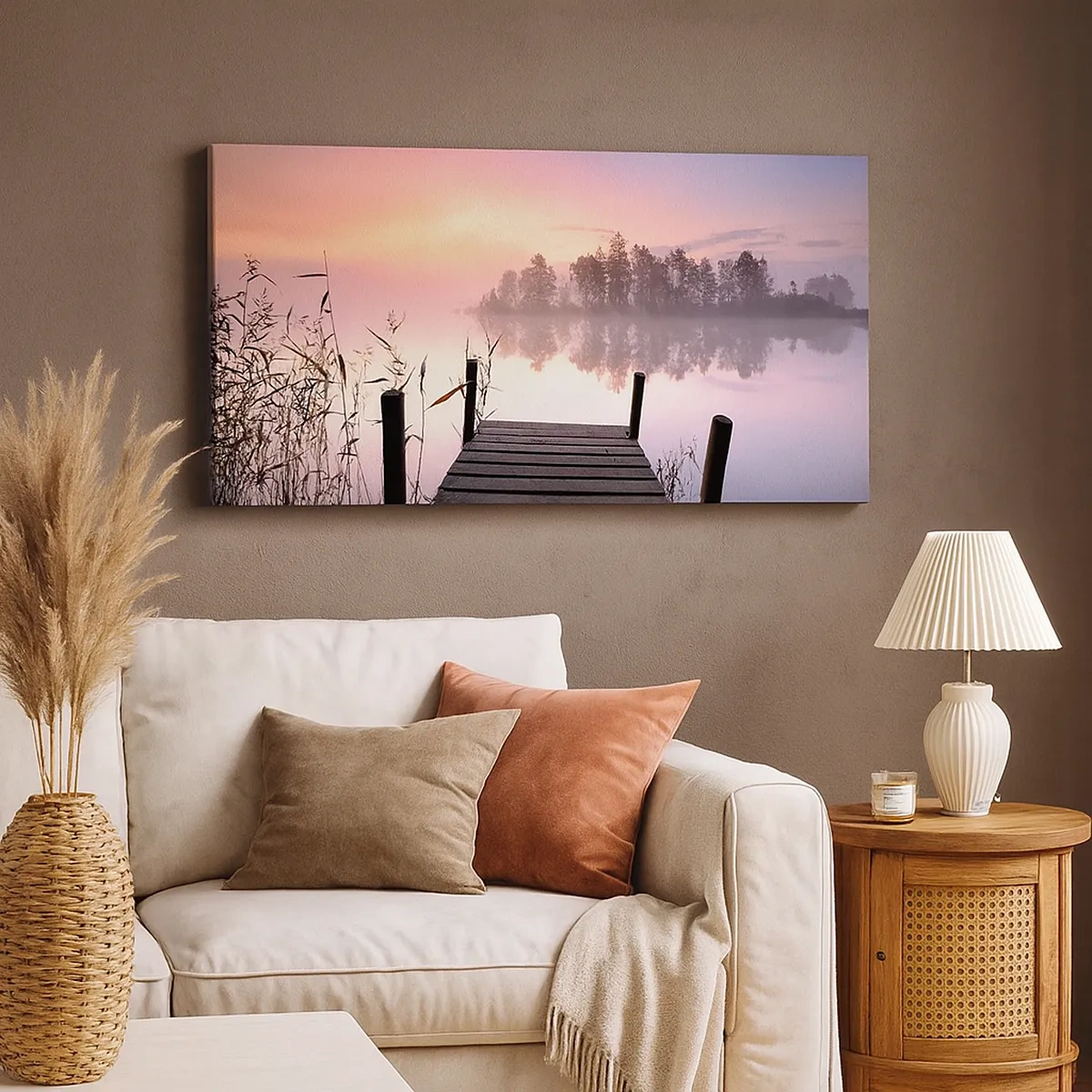 Lærredstryk - Billede på lærred - Ud af den lilla tåge... - 30x30 cm