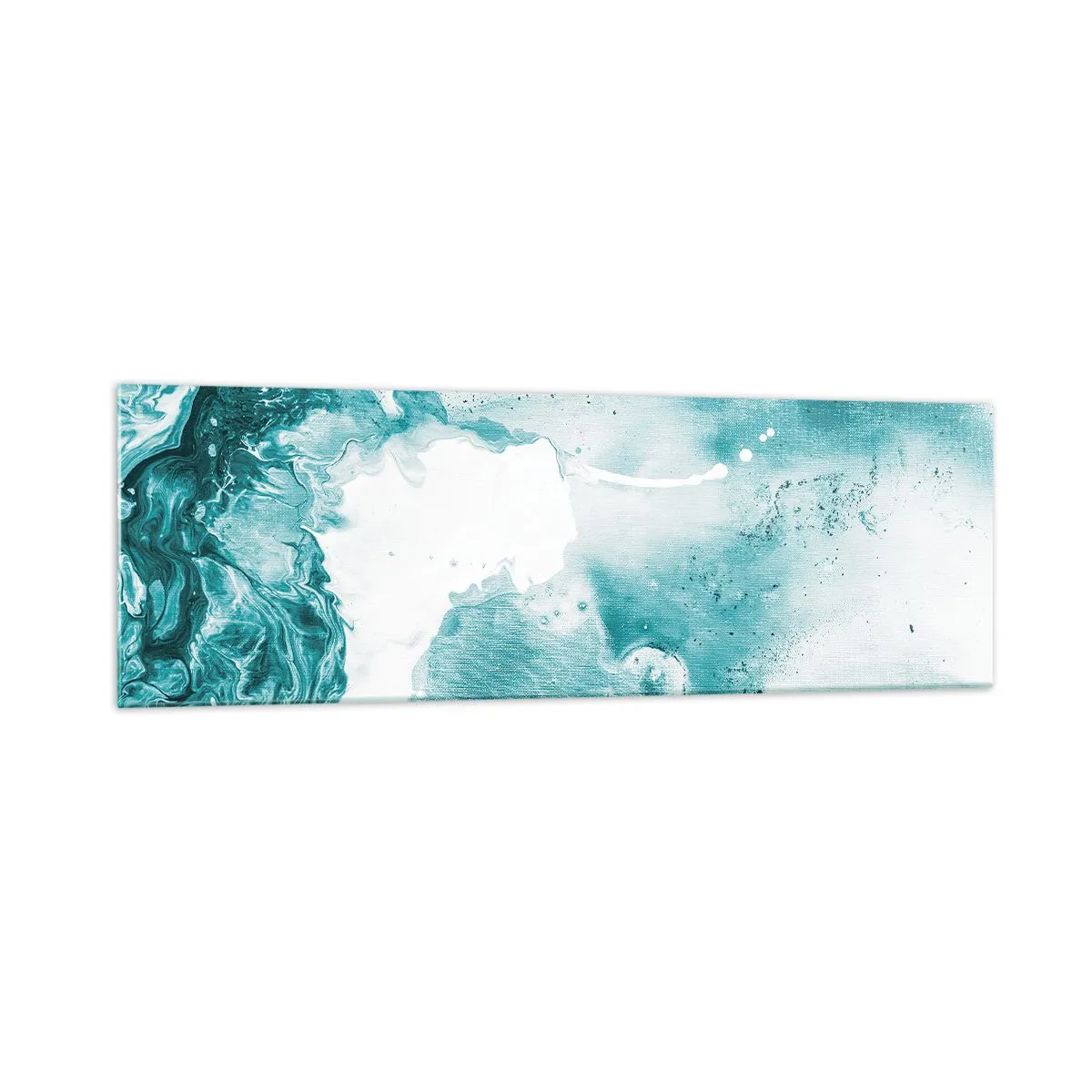 Billede på glas - Blå oversvømmelsesflader - 160x50 cm