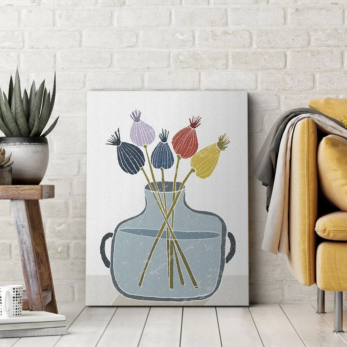 Lærredstryk - Billede på lærred - Som et valmuefrø - 50x70 cm