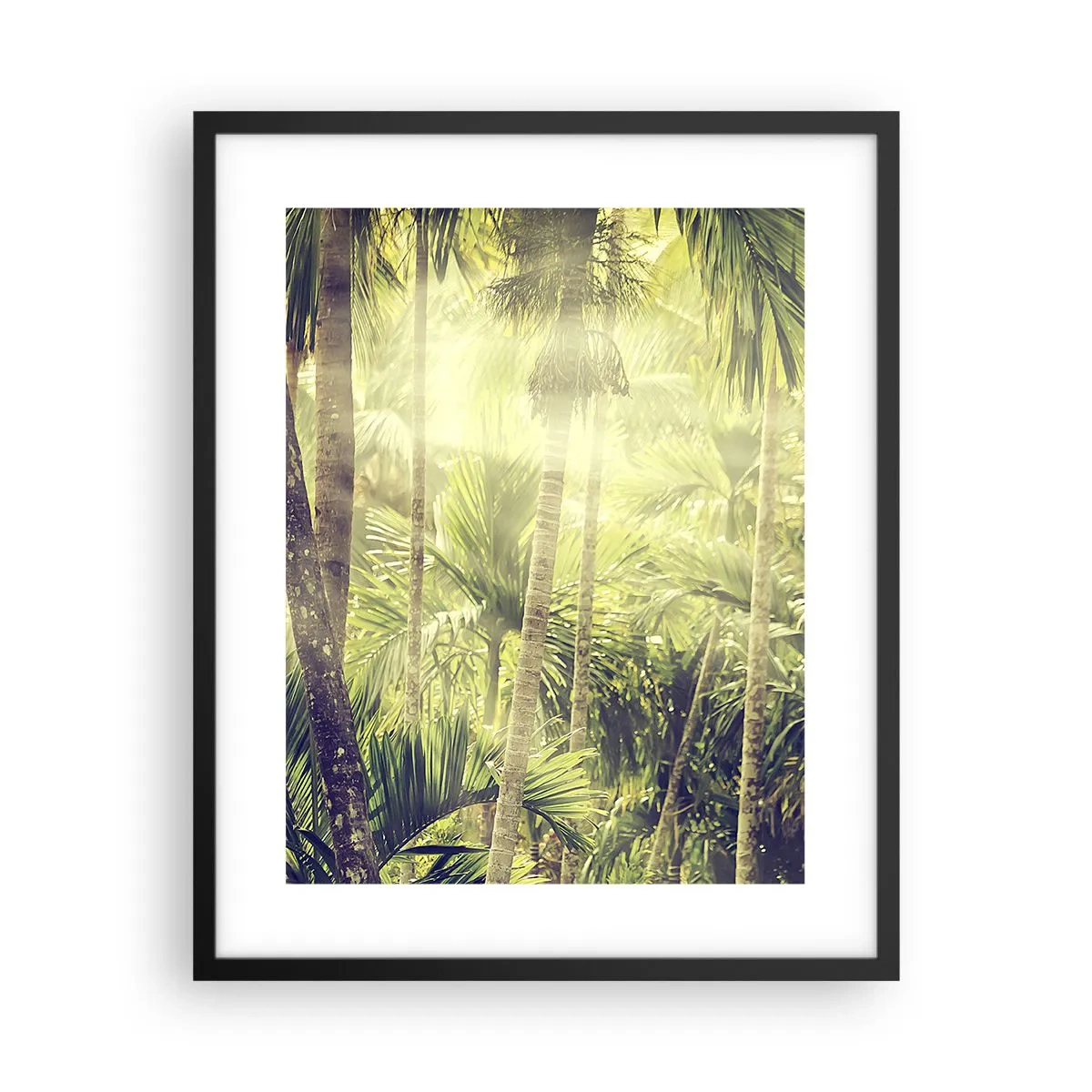 Plakat i sort ramme - I grønne gløder - 40x50 cm