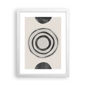 Plakat i hvid ramme - Det vigtige er det, der er imellem - 30x40 cm