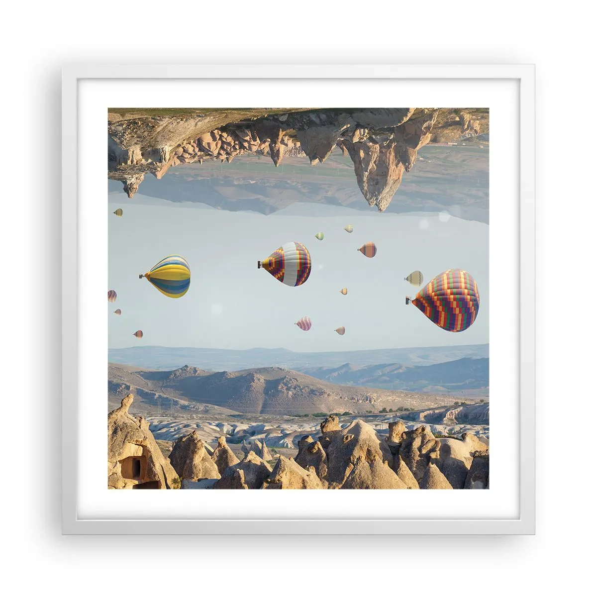 Plakat i hvid ramme - Alt er muligt her - 50x50 cm