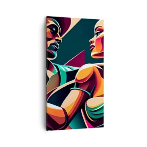 Lærredstryk - Billede på lærred - I hjertets rytme - 45x80 cm