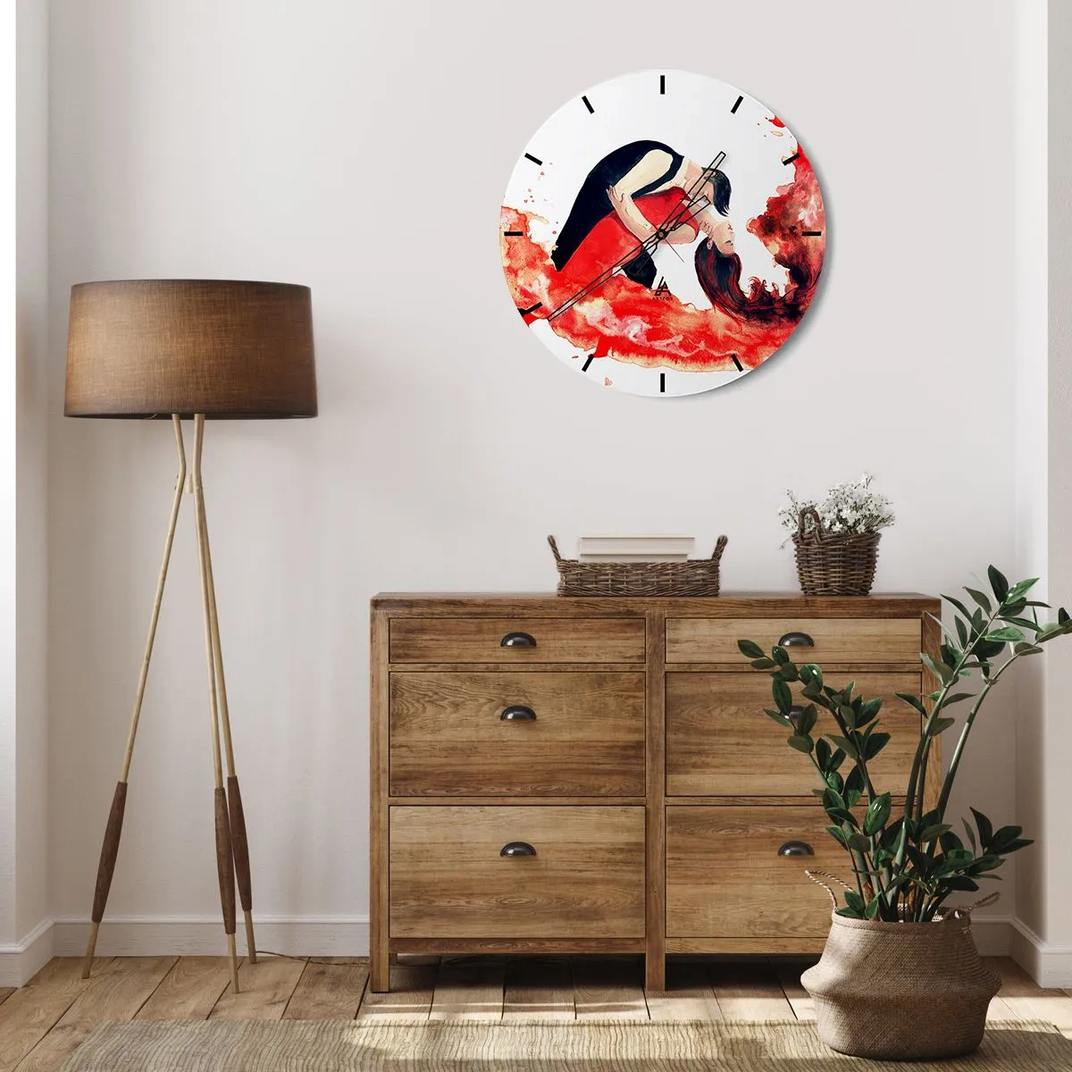 Vægur, Uret - Tango - en sensuel bølge - 40x40 cm