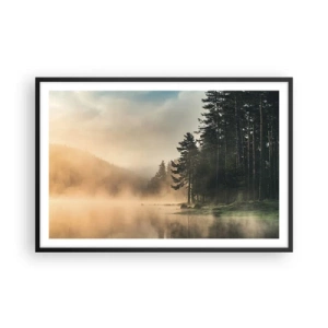 Plakat i sort ramme - En dags fødsel - 91x61 cm