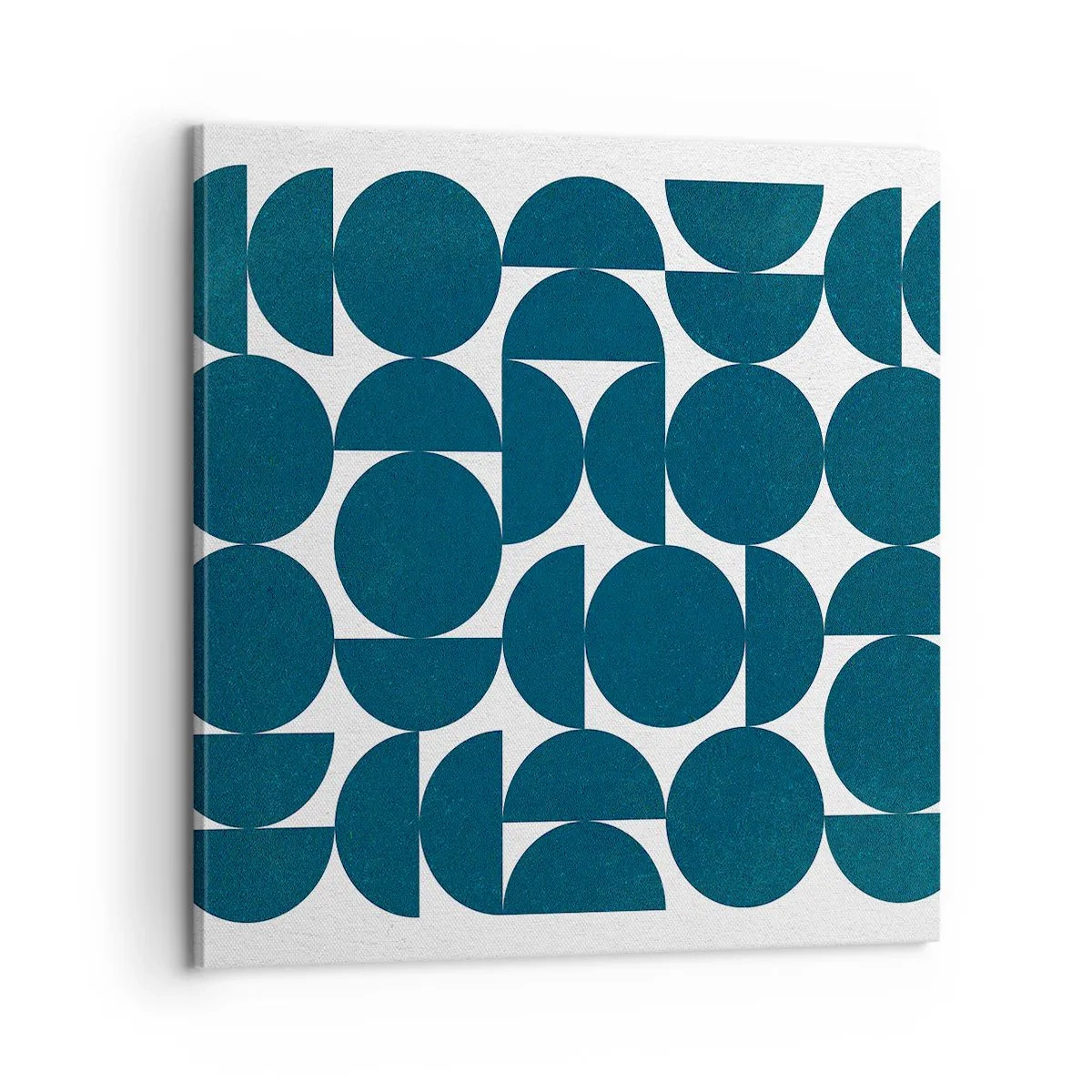 Lærredstryk - Billede på lærred - Cirkler og halvcirkler - 60x60 cm