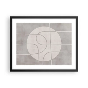 Plakat i sort ramme - Cirkulær og lige frem - 50x40 cm