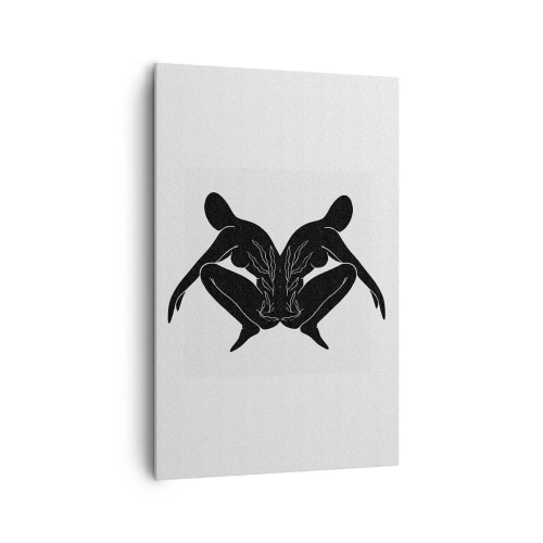 Lærredstryk - Billede på lærred - En delt sjæl - 80x120 cm