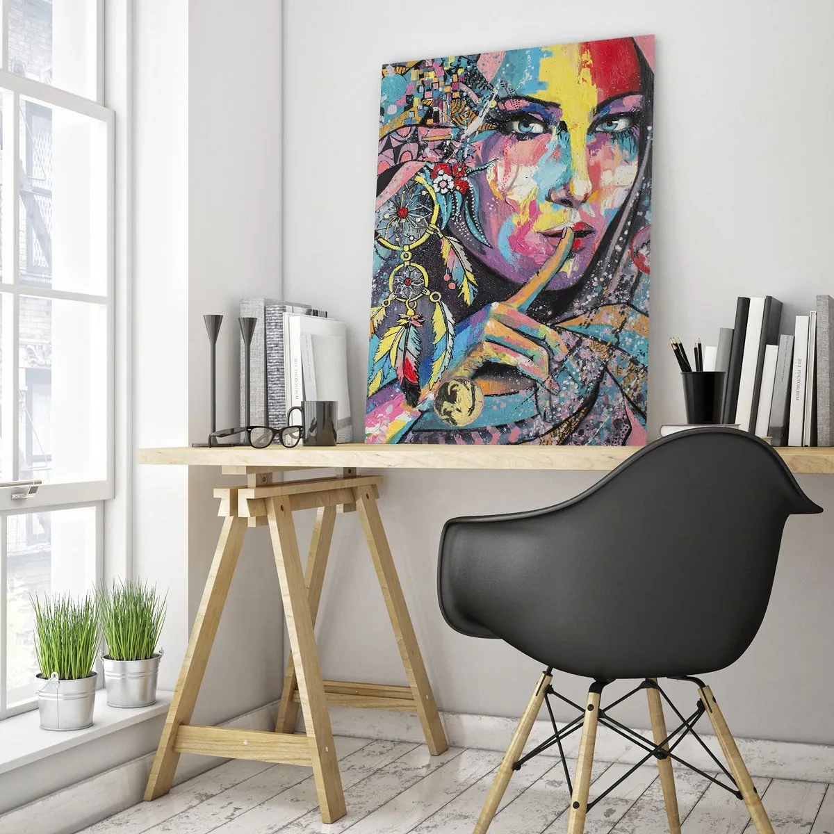Billede på glas - Vær tavs, indtil du forstår - 50x70 cm