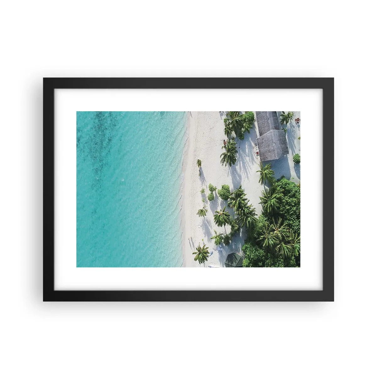 Plakat i sort ramme - Ferie i paradis - 40x30 cm
