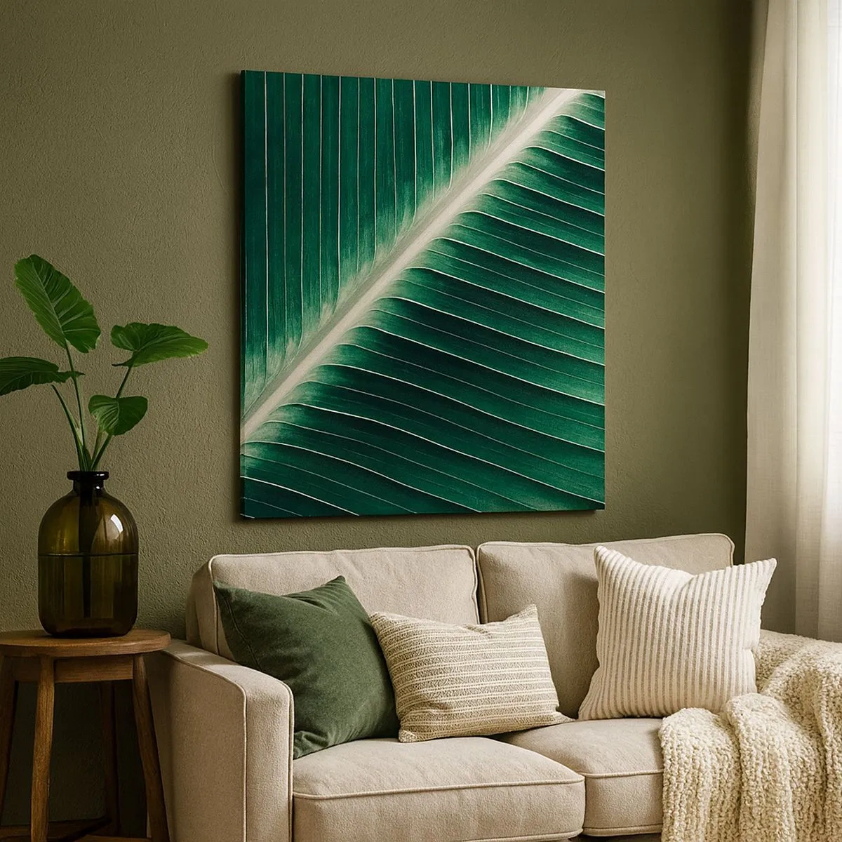 Lærredstryk - Billede på lærred - Naturens rytme - 30x30 cm