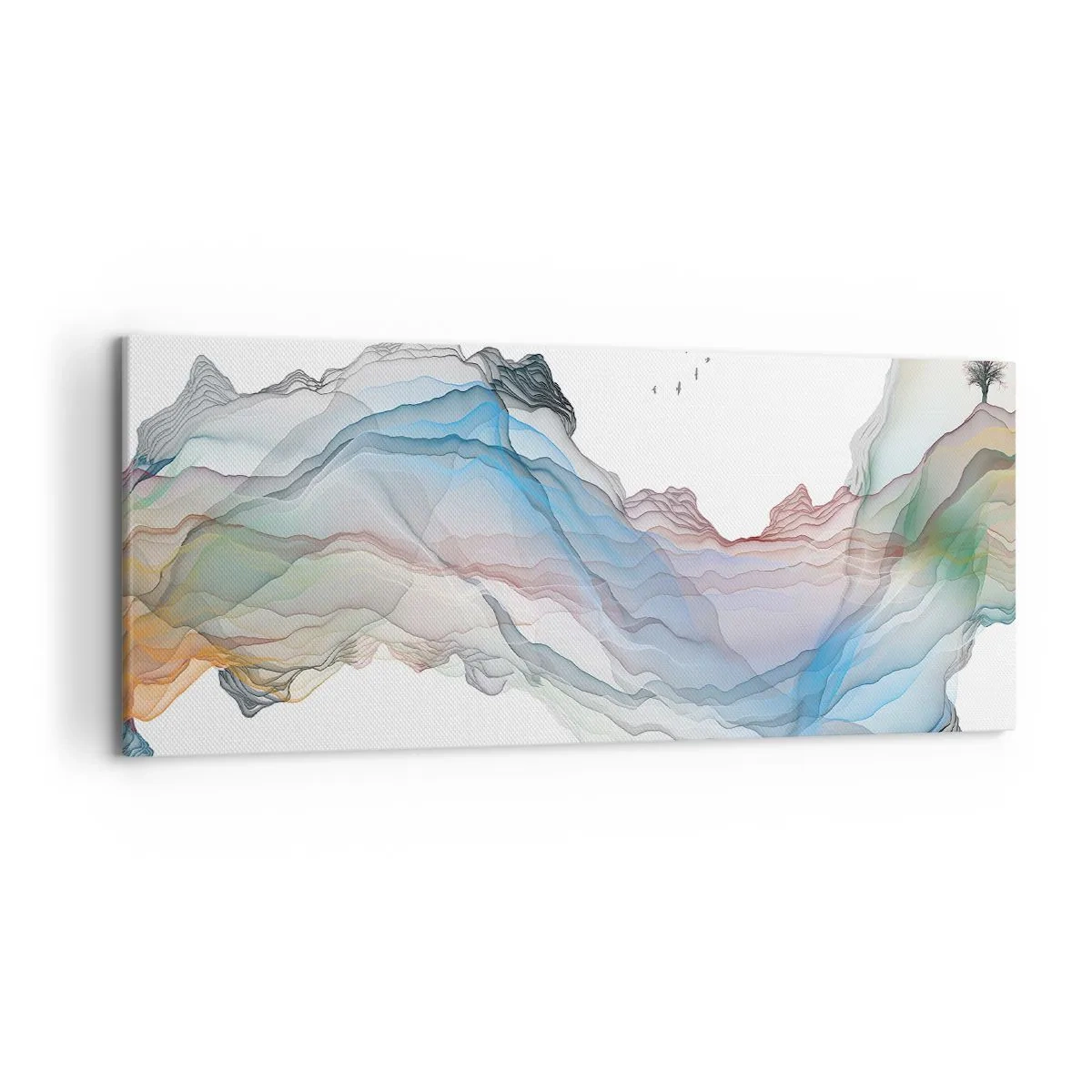 Lærredstryk - Billede på lærred - Mod krystalbjergene - 120x50 cm