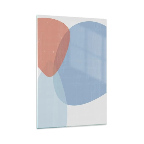 Billede på glas - Pastelfarvede relationer - 80x120 cm