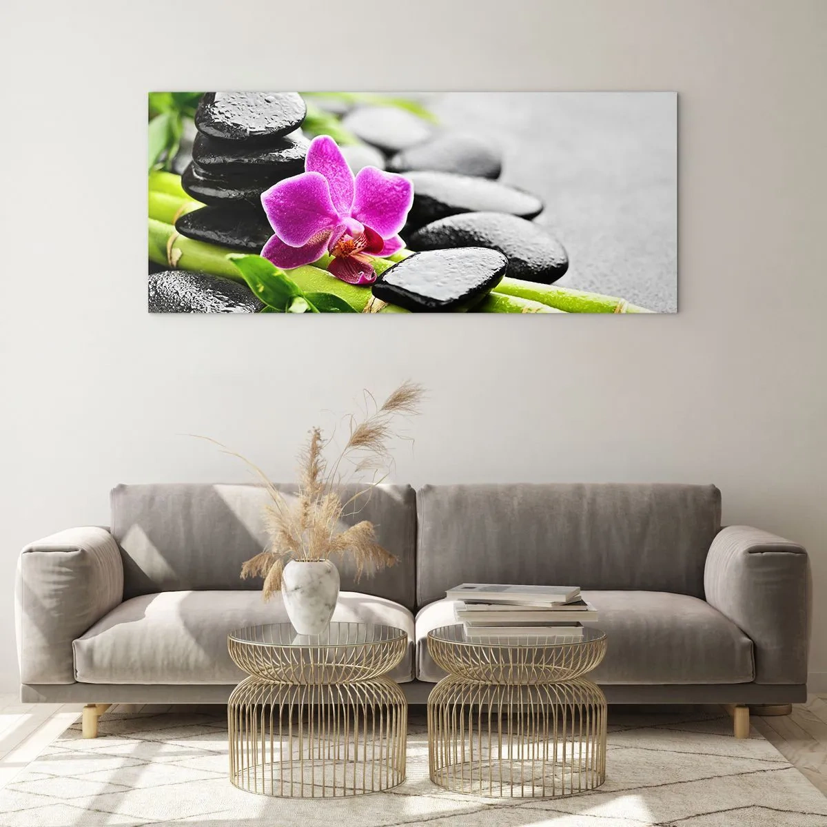 Billede på glas - I en fredelig balance - 100x40 cm