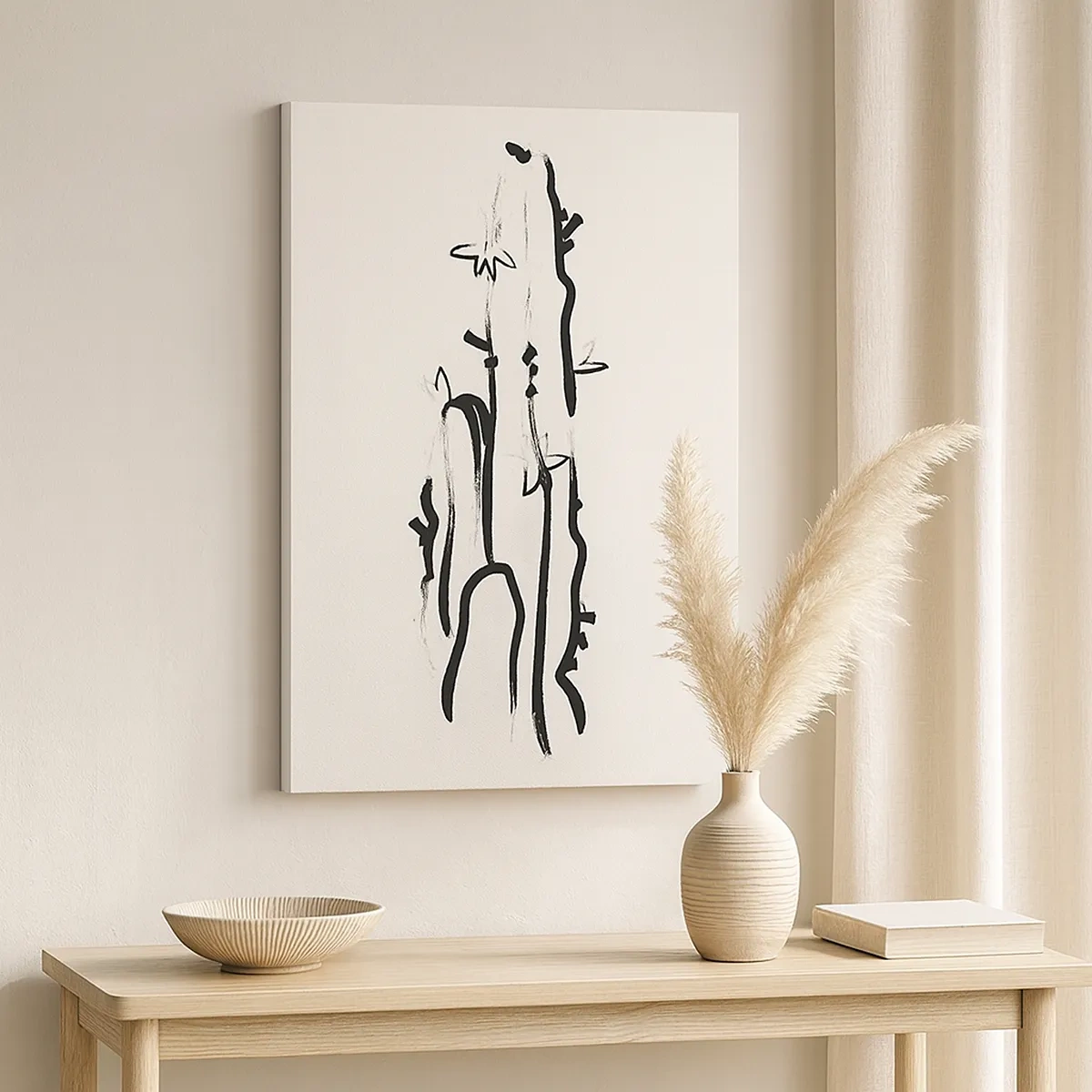 Lærredstryk - Billede på lærred - Blomstrende urt - 50x70 cm