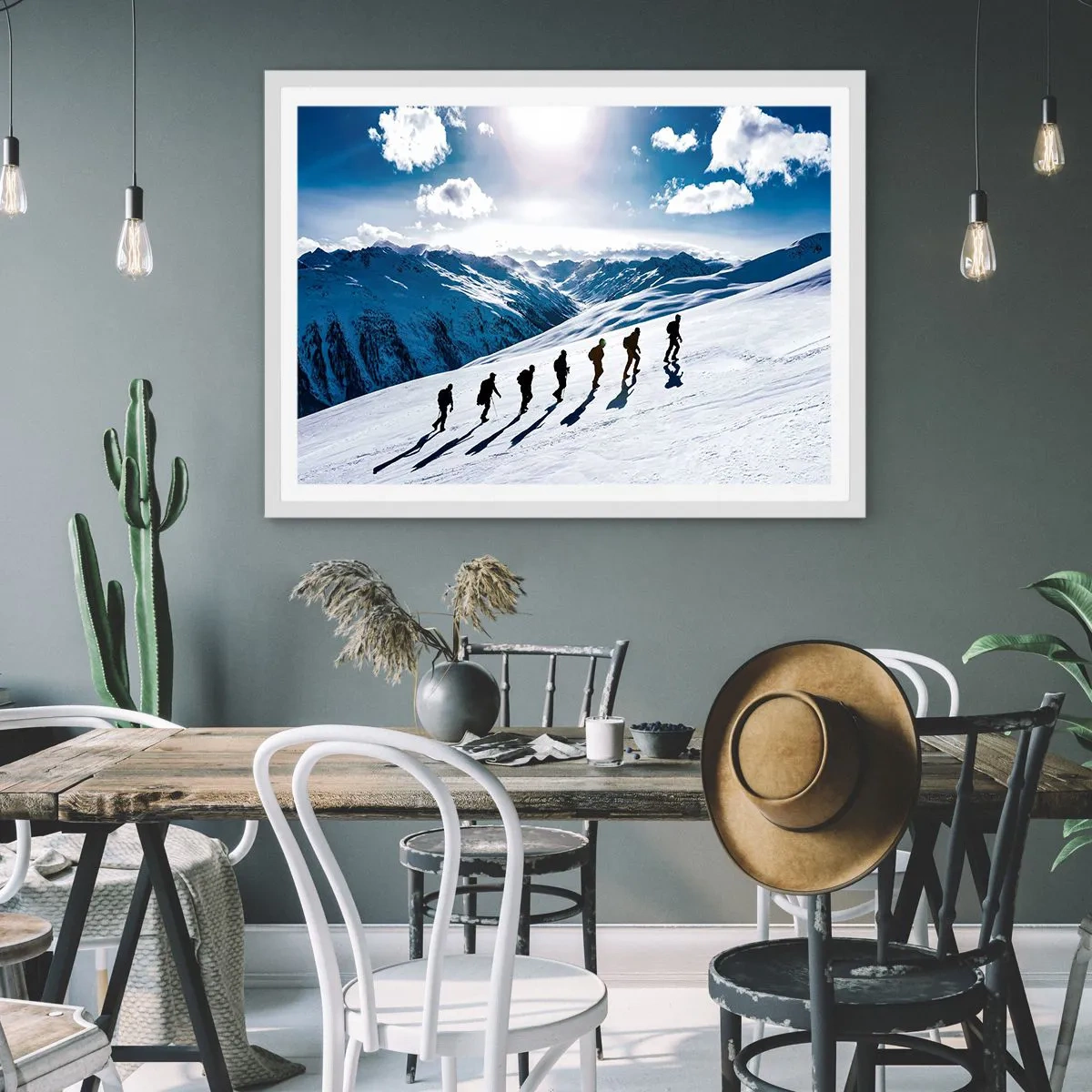 Plakat i hvid ramme - Det vindende hold - 91x61 cm