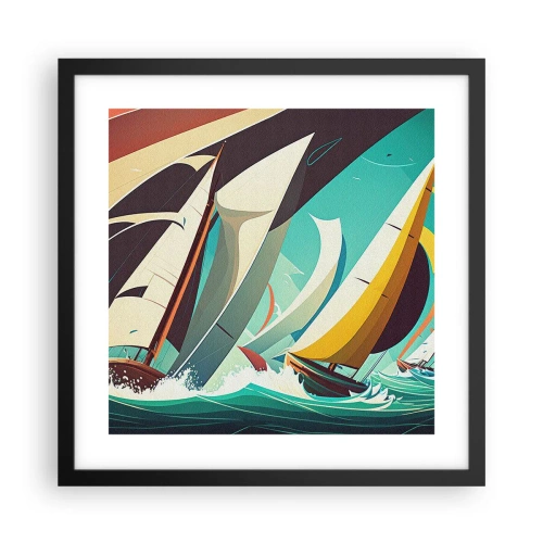 Plakat i sort ramme - Tæt på og personligt med elementerne - 40x40 cm