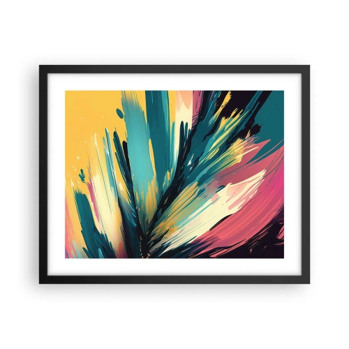 Plakat i sort ramme - Komposition - en eksplosion af glæde - 50x40 cm