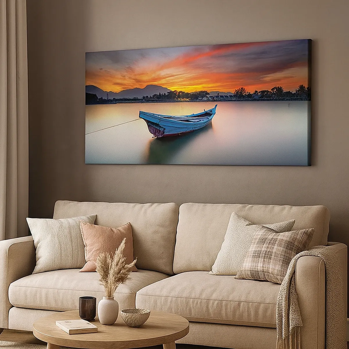 Lærredstryk - Billede på lærred - En god nat er på vej - 30x30 cm