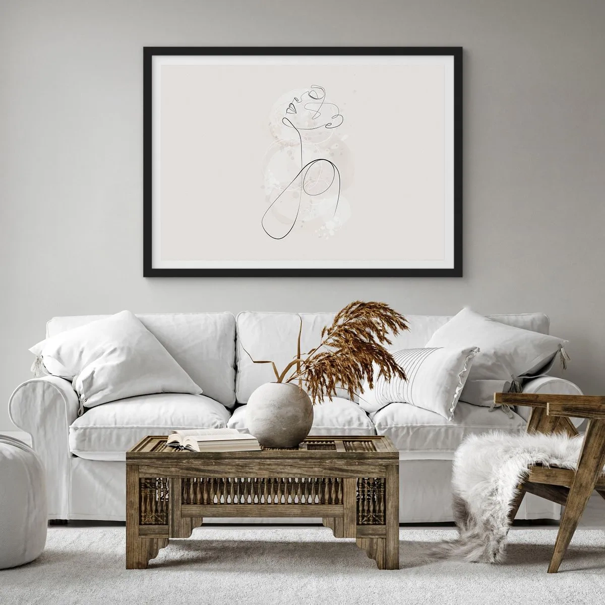 Plakat i sort ramme - Spiralen af skønhed - 70x50 cm
