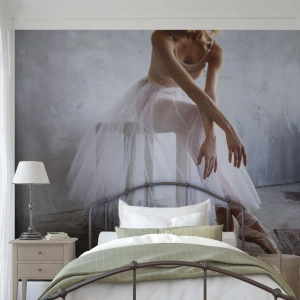 Fototapet Selvklæbende Deluxe Sticker - Før rampelysene skinner - Ballerina, Ballet, Dans - 500x350 cm