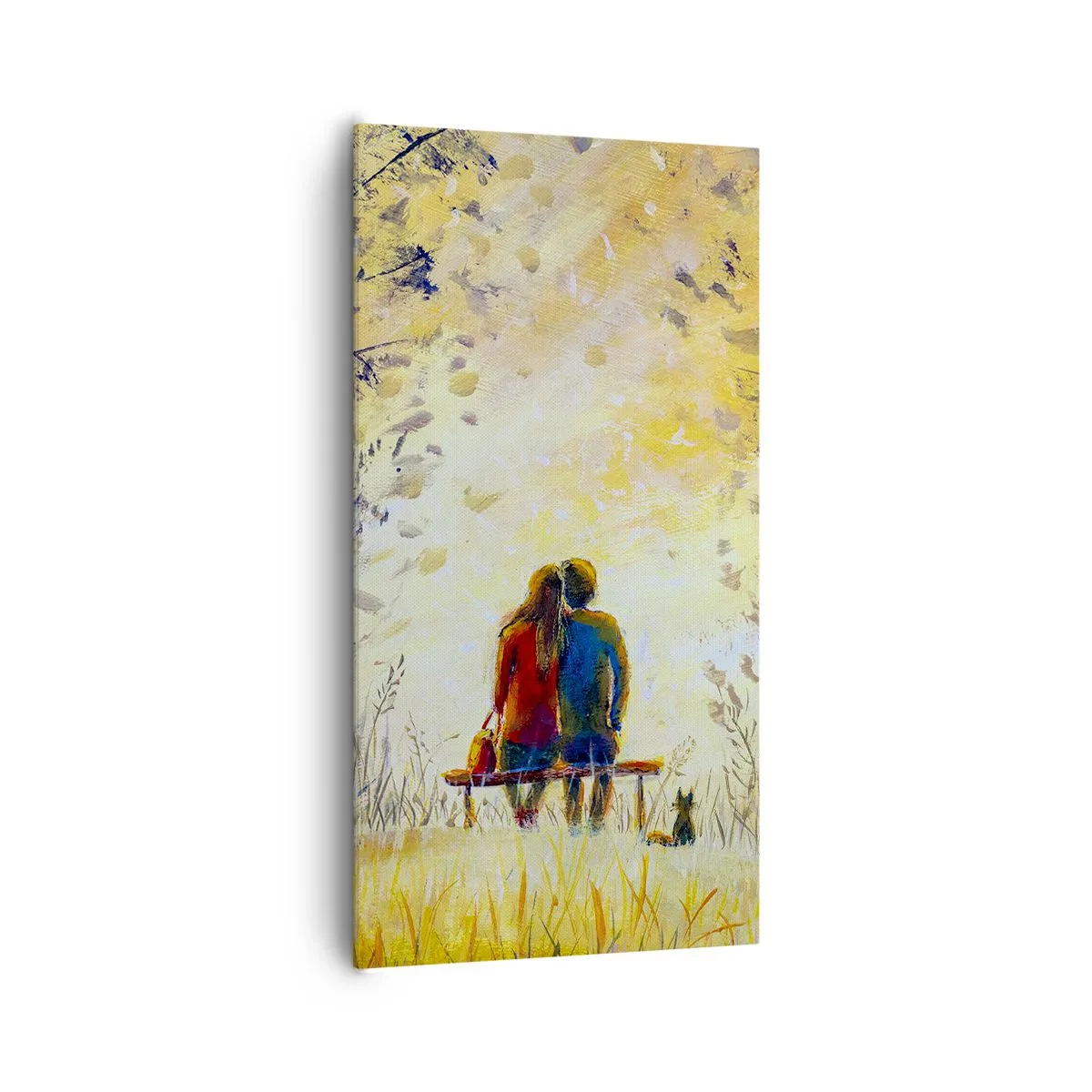 Lærredstryk - Billede på lærred - Et magisk øjeblik - 65x120 cm