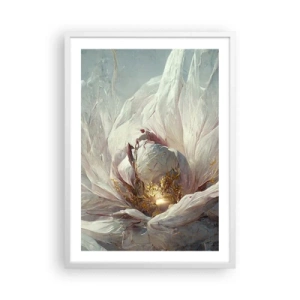 Plakat i hvid ramme - Blomstrer en gang om hundrede år - 50x70 cm