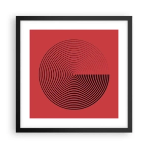 Plakat i sort ramme - Cirkulær bevægelse - 40x40 cm