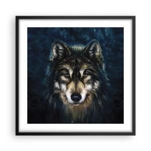 Plakat i sort ramme - Alfa? Og omega - 50x50 cm