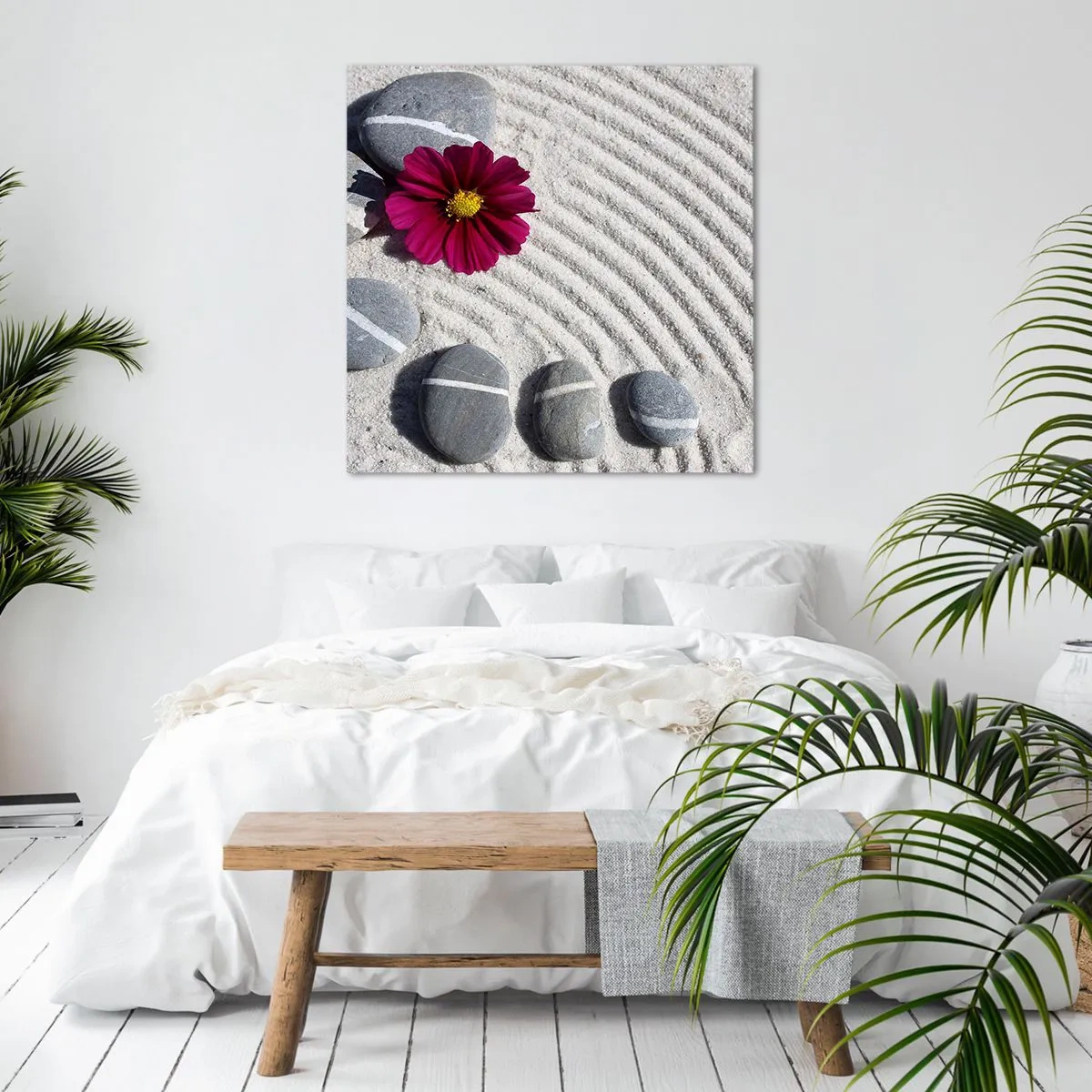 Lærredstryk - Billede på lærred - Energi og ro i den magiske naturcirkel - 30x30 cm