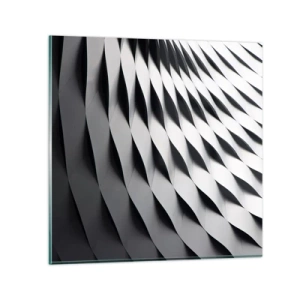 Billede på glas - På bølgernes overflade - 50x50 cm