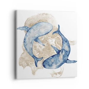 Lærredstryk - Billede på lærred - Venskab eller kærlighed? - 30x30 cm