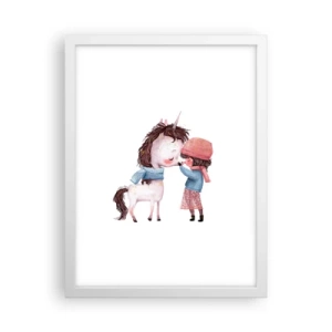 Plakat i hvid ramme - En vinterhistorie - 30x40 cm