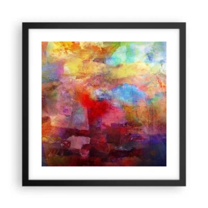 Plakat i sort ramme - Et kig ind i regnbuen - 40x40 cm