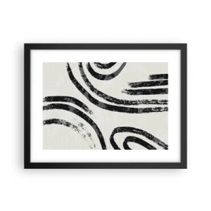 Plakat i sort ramme - Halvt stoppet - 40x30 cm