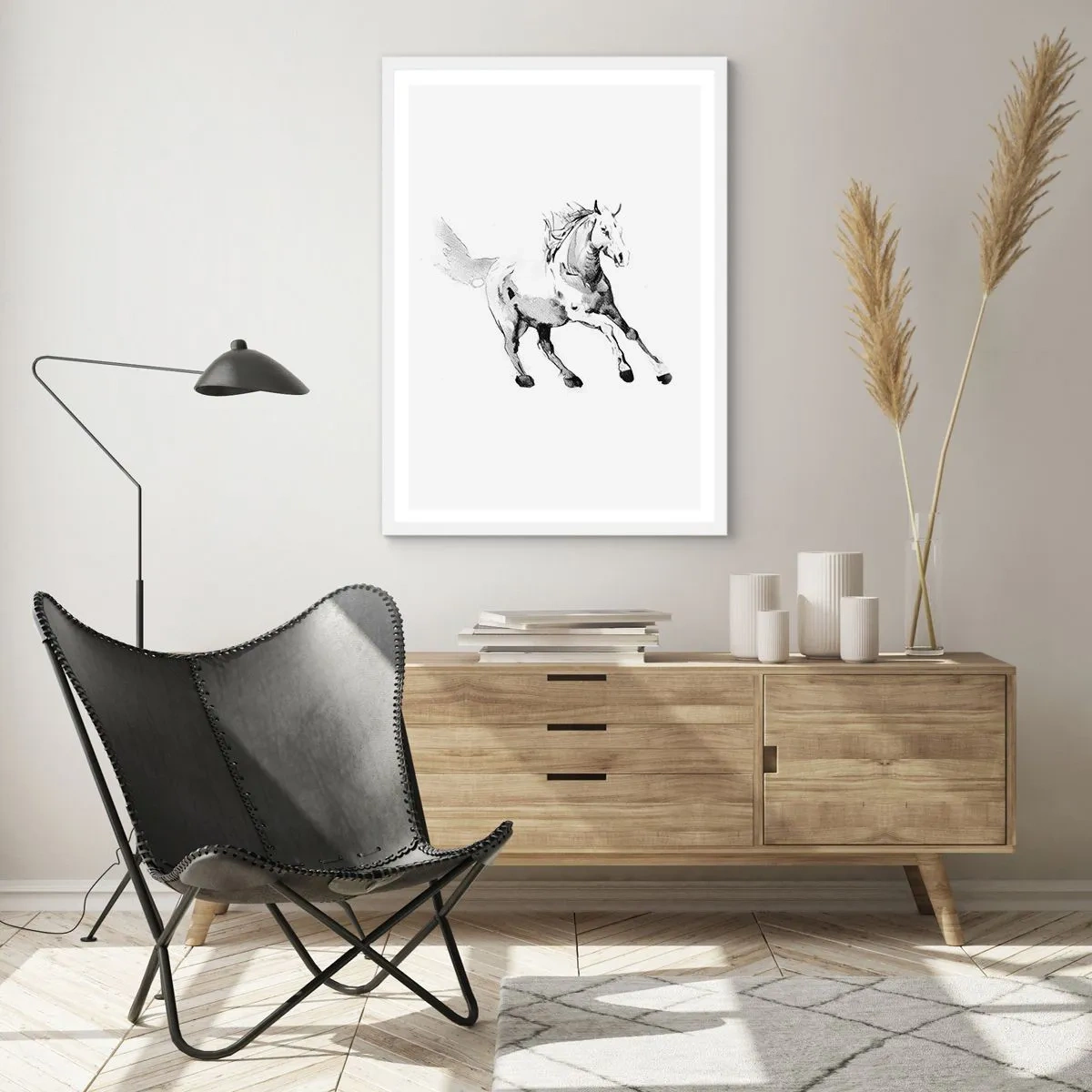 Plakat i hvid ramme - Utæmmet sjæl - 50x70 cm