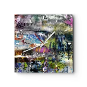 Vægur, Uret - En collage af minder - 30x30 cm