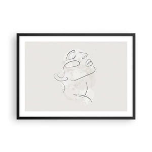 Plakat i sort ramme - Skitse af drømmen - 70x50 cm