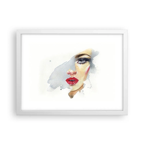 Plakat i hvid ramme - Refleksion i en vanddråbe - 40x30 cm