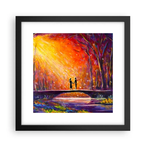 Plakat i sort ramme - Himlen elsker dem også - 30x30 cm