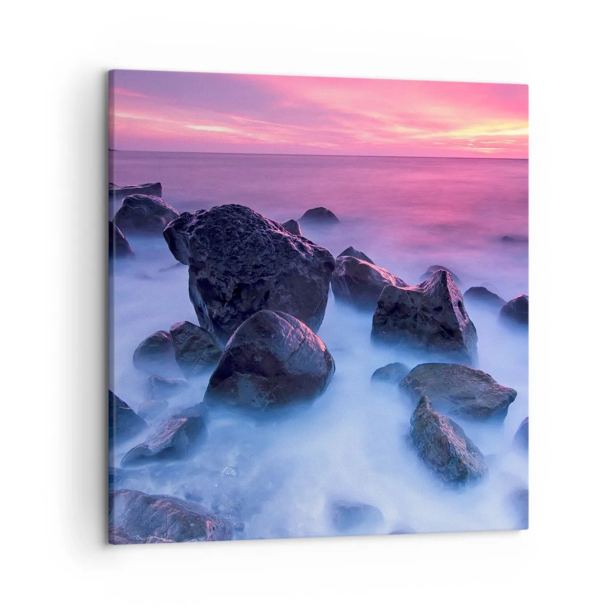 Lærredstryk - Billede på lærred - Fødsel i glimmer og tåge - 50x50 cm