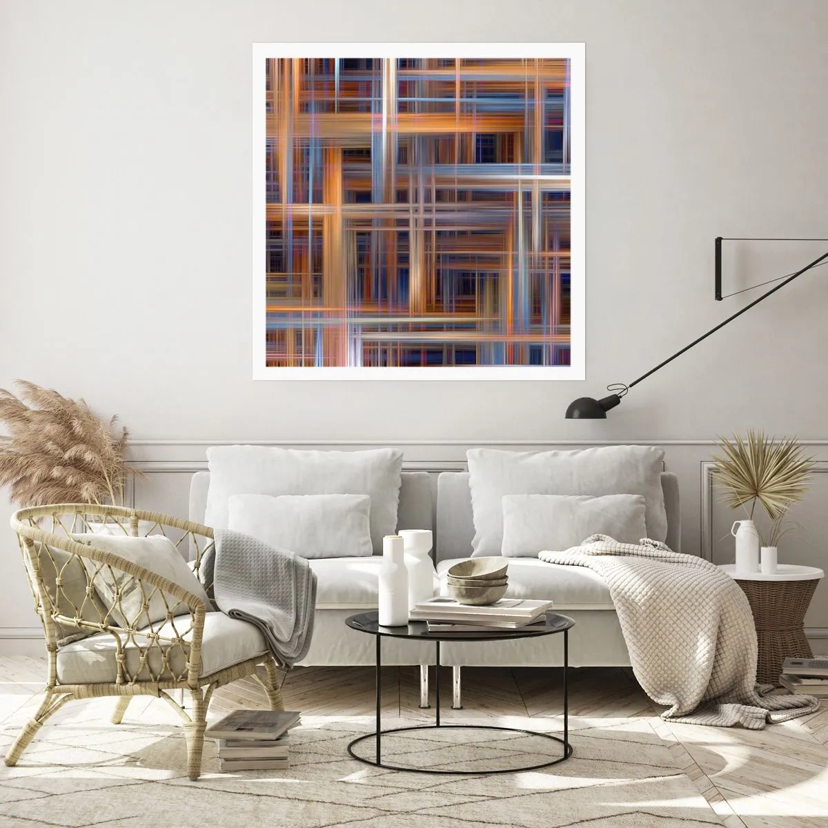 Plakat - Vævet af lys - 40x40 cm