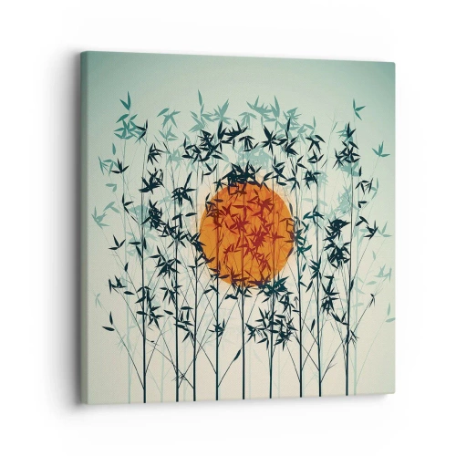 Lærredstryk - Billede på lærred - Japansk sol - 30x30 cm