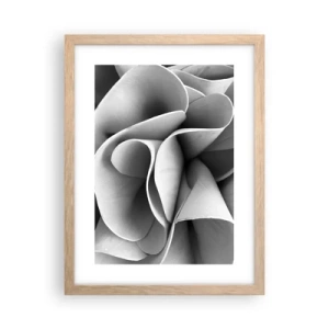 Plakat i ramme af lyst egetræ - Hvad der sker i rummet - 30x40 cm