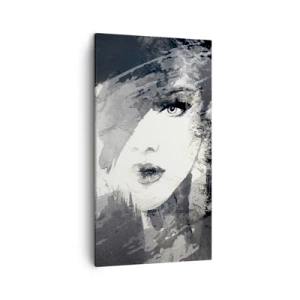Lærredstryk - Billede på lærred - Bag et gråt slør - 45x80 cm