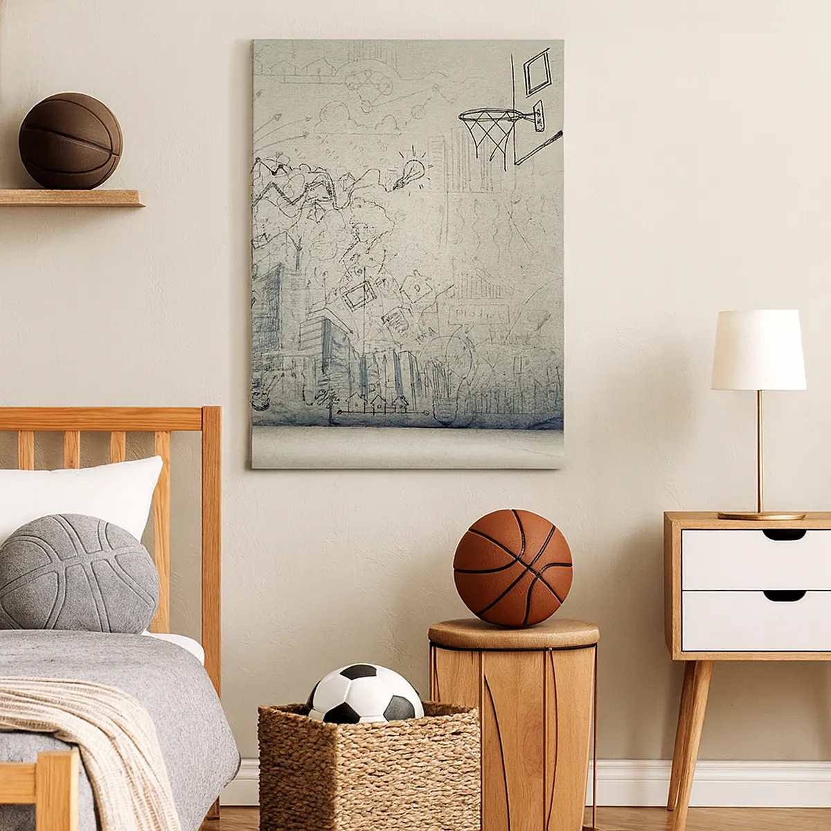 Lærredstryk - Billede på lærred - Mit vidunderlige byliv - 50x70 cm