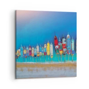 Lærredstryk - Billede på lærred - Fra et fugleperspektiv - 50x50 cm