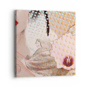 Lærredstryk - Billede på lærred - Tegneserieheroin - 30x30 cm